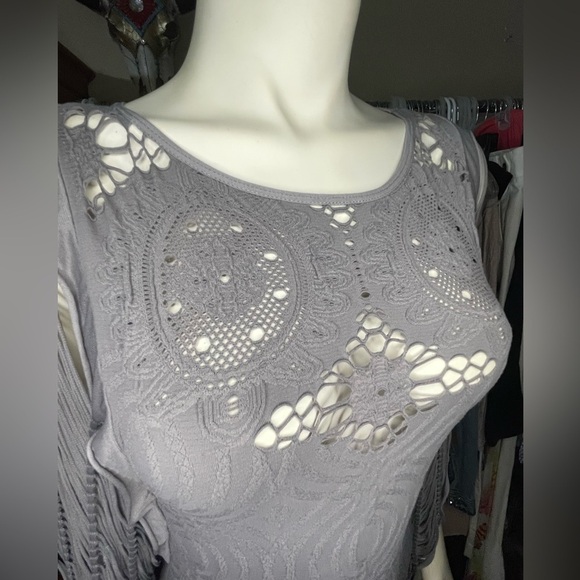 Dress Cage Sleeve Stretch Dress By Poof!  MUST SEE 💕 Unique Flattering Dress - Picture 8 of 12